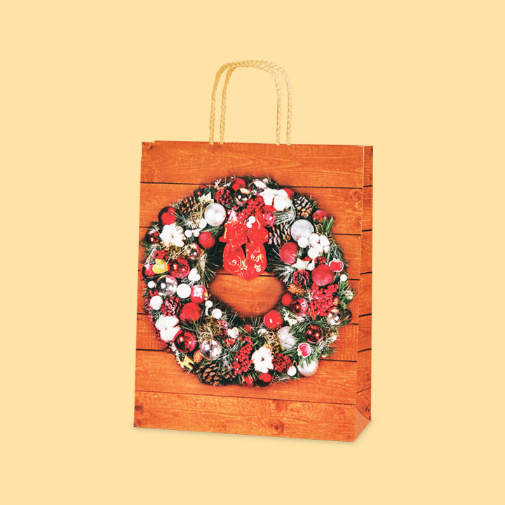 Коледен венец S1-458 - Луксозни хартиени чанти