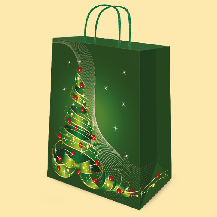 Коледна елха XXL1-843 - Луксозни хартиени чанти